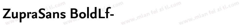 ZupraSans BoldLf字体转换